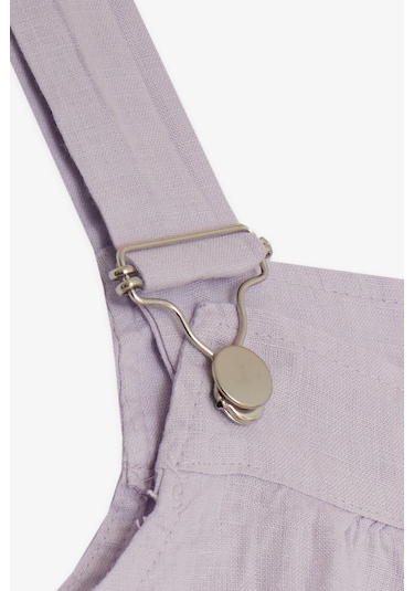 Escabel Kız Çocuk Jile Elbise Cepli Askılı 5-9 Yaş, Lila Lila