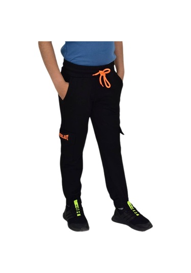 Erkek Çocuk Çift Kargo Cepli Eşofman Altı Bgl-st04631 Siyah