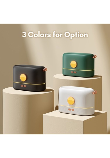 Ximistore9 Yeşil Usb Aromalı Nemlendirici - Simülasyon Alev Efekti, 3 Renk Ambiyans Lambası, Ultrasonik Atomizasyon, Akıllı Su Seviyesi Kontrolü