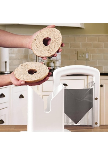 Homyl Simit Giyotin Dilimleyici Için Mutfak Aletleri Ekmekler Beyaz