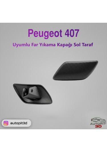 Peugeot 407 Uyumlu Far Yıkama Kapağı Sol Taraf