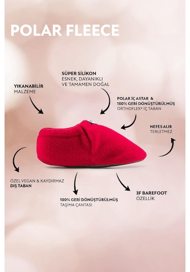 Hopfrög Kids Polar Fleece Fuşya Polar Barefoot Patik Fuşya