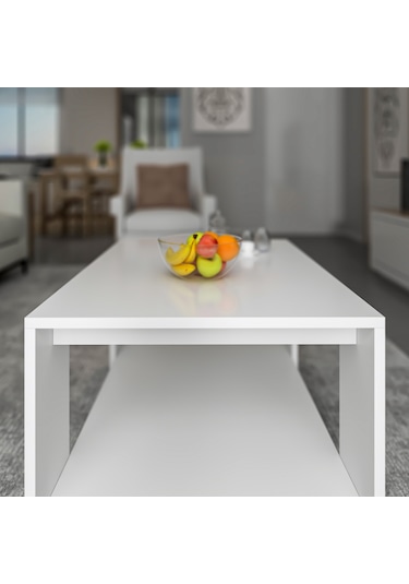 Lina Orta Sehpa – Modern Minimal Tasarım Beyaz