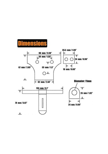 Sürgülü Kapı Mandalı 6 İnç, Kilit Delikli Kalınlaştırılmış 304 Pa