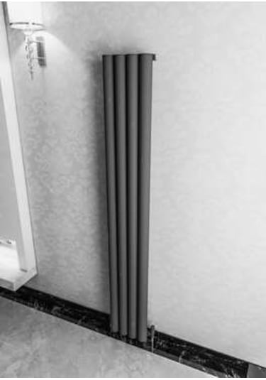 Warma Ula Dikey Alüminyum Radyatör 275x1800 Pütürlü Beyaz Ral 9016