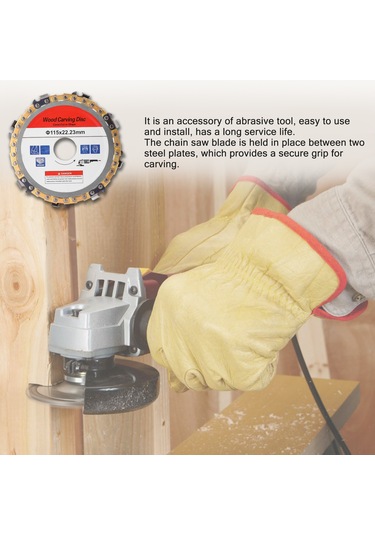 Wezone Ahşap Kesim Zincirli Diski 125mm - Aynalıcı Ve Daire Testere Aksesuarı, 9 Dişli, 22mm Arbor, 25000rpm Maks Hız