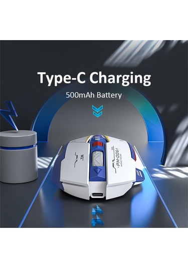 Inphıc F9 Mecha Sürümü Şarj Edilebilir 2.4g Kablosuz Oyun Çalışma Fare Bilgisayar Dizüstü Fare