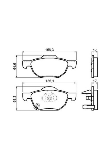 Honda Accord 2.0 2003-2008 Bosch Ön Balata Wva23720