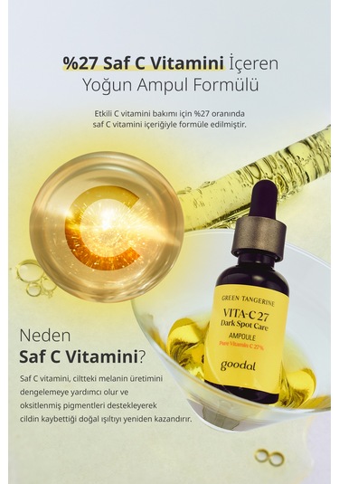 Goodal Green Tangerine Vita C 27 Dark Spot Care Ampoule