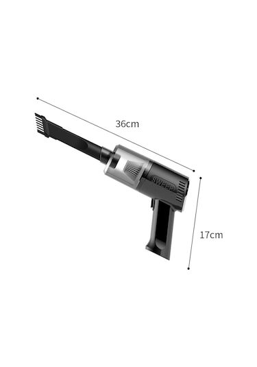 Jeemson K-7a Kablolu Siyah Araç Süpürgesi - Yüksek Emme Gücü, Çoklu Filtre, Düşük Gürültü, Farklı Emme Başlıkları İle Ev Ve Araç İçin
