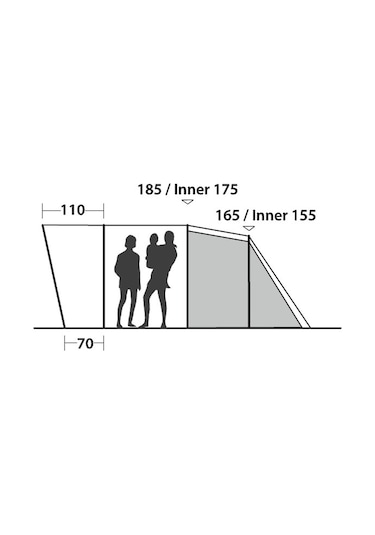 Easy Camp Palmdale 400 Blackroom Yüksek Aile Çadırı 4 Kişilik Mavi