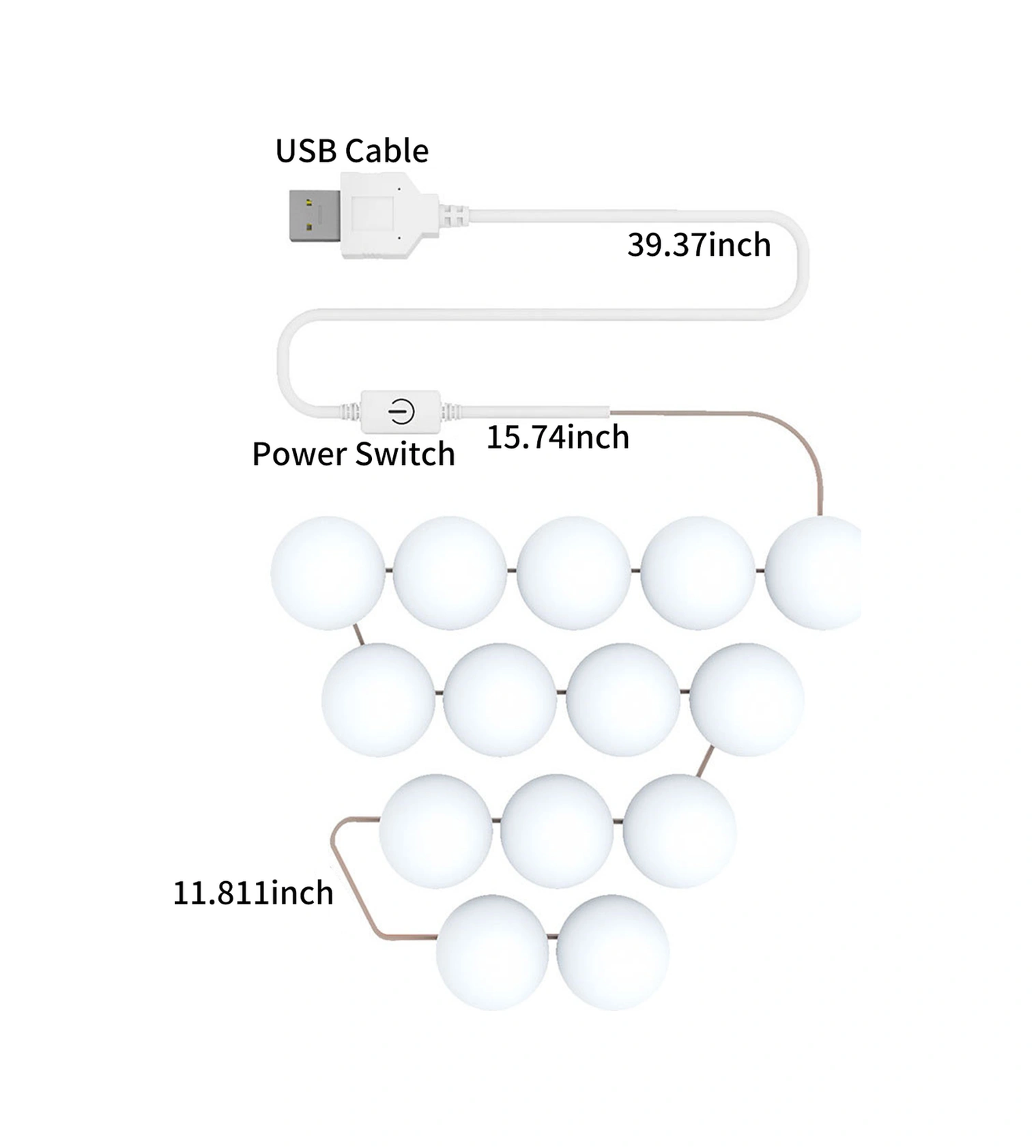 Youmex 6 Adet Dokunmatik Ayna Işığı - 3 Renk Ayarı Doğal, Saf, Sıcak Beyaz - Usb Göz Koruyucu Makyaj Işığı - Makyaj Masası Ve Banyo Uyumlu