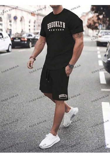 Tarzsokak Alt/üst T-shirt Ve Şort Takımı Kod Alt174 Siyah