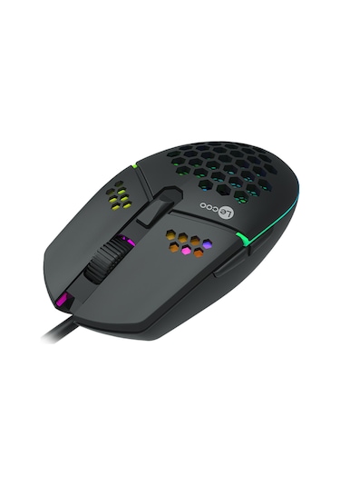 Lecoo MS105 Kablolu 3200DPI 6 Tuşlu RGB Gaming Optik Mouse Siyah
