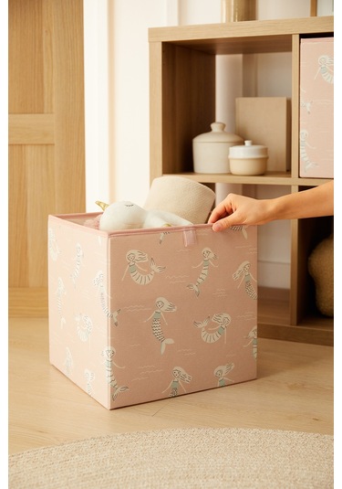 Ocean Home Textile Çocuk Odası Deniz Kızı Kutu 33 x 30 x 33 CM
