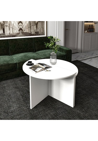 Orta Sehpa Aksu Beyaz 2'li