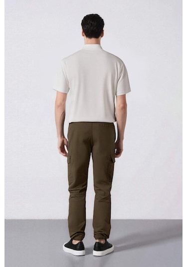 DeFacto Regular Gabardin Jogger Pantolon Kargo Cepli Beli Paçası Lastikli C9163AX25SPKH361