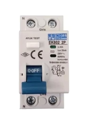 Esem Nora 1x40a 30ma Kaçak Akım Rölesi