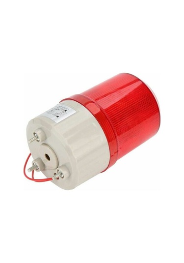 Led Flaşlı Döner Uyarı Lambası 220v 2a Kırmızı Alarm Sistemi 8 8 15cm