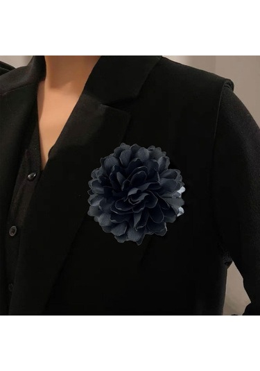 Homyl Kadınlar Için Çiçek Broş Rozeti Büyük Dans Ziyafeti Siyah Çok Renkli