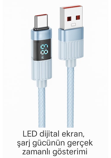 Apple iPhone İle Uyumlu 5.0a Led Göstergeli Şarj Ve Data Kablo