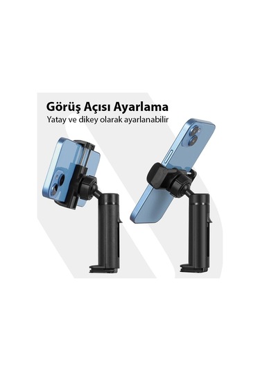 Mini Masa, Koltuk Klipsli Telefon Tutucu Stand Siyah Siyah