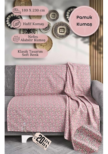 Tek Kişilik Baskılı Pike Koltuk Örtüsü Breeze 180x230 Cm Açık Sarı