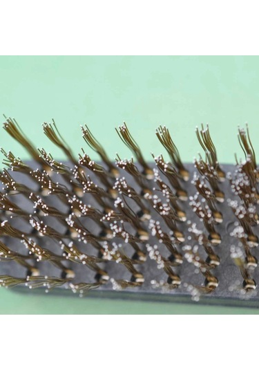 Metal Tel Fırça Plastik Saplı Pas Kir Sökme Temizleme Fırçası 1 Battery