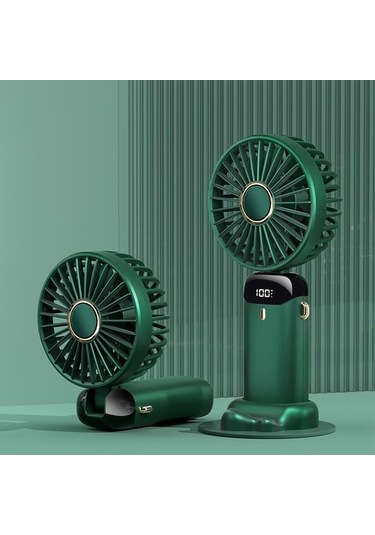 Yue Store Dijital Ekran Katlanır Aromaterapi Fanı 5000mah N15 Pembe Bss0sz Yeşil