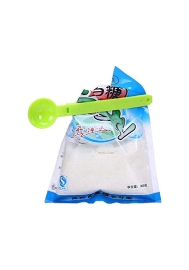 Ölçme Kaşıklı Poşet Klipsi 3 Lü Paket Çok Renkli