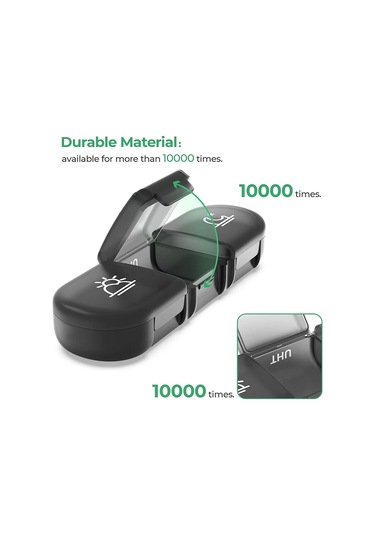 Gajeena "7 Günlük Büyük Kapasiteli Hap Organizatörü - Kolay Açılır, Taşınabilir Ve Sızdırmaz" Çok Renkli