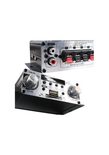 Magicvoice Yw-191l 12 Volt 100 Watt Motosiklet Bluetooth Amfi Usb/sd 2 Kanal Pazarcı - Anfi 125x95x