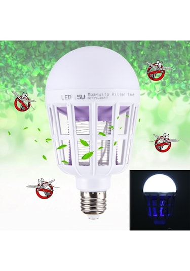 Sones E27 15w Beyaz Işık + 365 Nm Mor Işık Sivrisinek Öldürücü Ampul Lamba, Sinek Haşere Böcekleri Reddet Zapper Led Top Dik Işık, Ac 175-265v