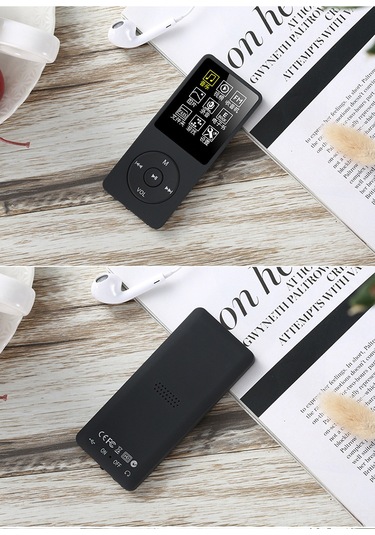 Vkemall Siyah Mini Bluetooth Spor Müzik Çalar 1.8 İnç Ekranlı Mp3/mp4 Oynatıcı, Kart Desteği, Bluetooth Ve Ses Çıkışı, Öğrencilere Uygun - Ana Ünite + Veri Kablosu + Kulaklık + Paket