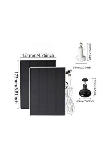 Trendooze 2'li Beyaz Dönemez Güneş Paneli Kamera Şarj Paketi Outdoor