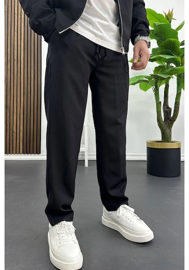 Edwox Erkek Düz Jogger Pantolon Siyah Edw451 Siyah