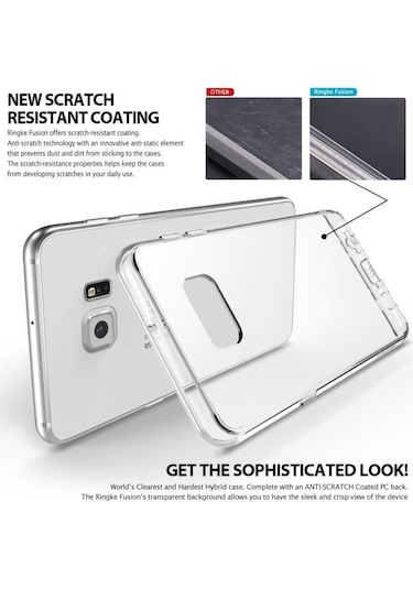 Ringke Fusion Galaxy S6 Edge Plus İle Uyumlu Kılıf Smoke Black