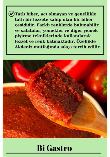 Antep Tatlı Biber Salçası Güneş Kurusu Tatlı Biber Salçası 1000 Gr