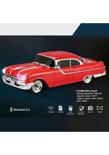 Vexor Pontiac Klasik Araba Tasarımlı Bluetooth Hoparlör