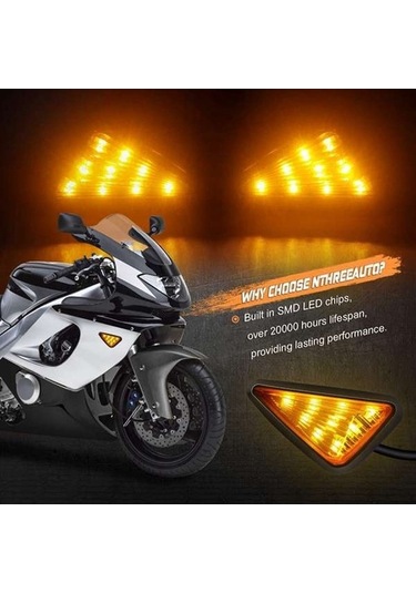 Didadodo Adet Gömme Montaj Üçgen Şekilli Led Dönüş Sinyali Işığı Suzuki Honda Yamaha Için 12 V Motosiklet Dönüş Sinyalleri Işık