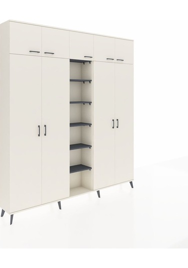 Arges Dolap 18 Raflı 9 Kapaklı 220x30x243 Aytaşı-aytaşı/antrasit Aytası/antrasıt