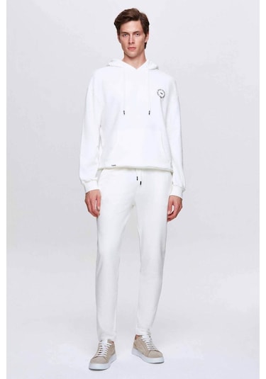 D's Damat Relaxed Fit Ekru Baskılı Sweatshirt 3ECE24ORT0240 Ekru