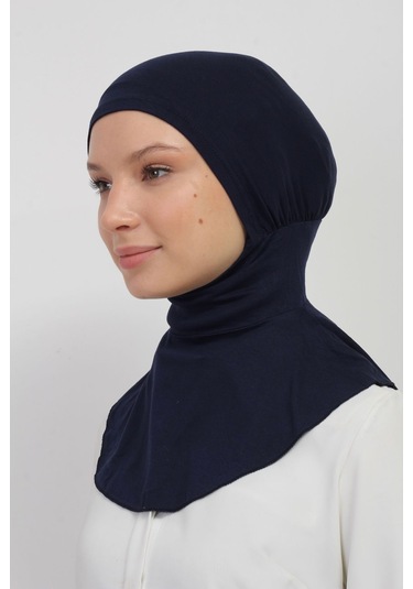 Pratik Esnek Likralı Boyunluklu Geçmeli Bone Lacivert