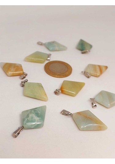 Amazonit Taşı Ok Ucu Şekilli Kolye Ucu 42635