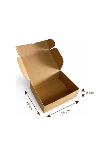 24x18x8 Cm E Dalga E-ticaret Karton Kutu , Kargo Kutusu 1 Adet 1