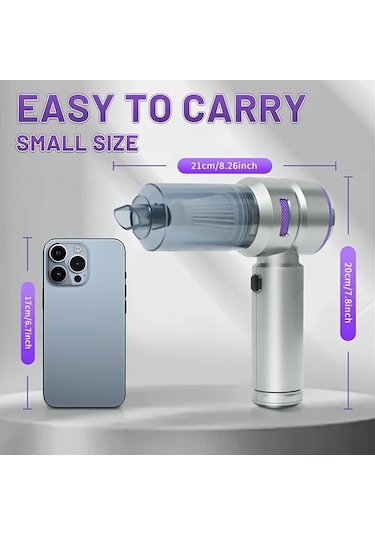 Cordial Mor-16000pa 16000pa Güçlü Emiş 100w Fırçasız Motorlu El Tipi Araba Süpürgesi 4ü 1 Arada Taşınabilir Ev Ofis Kamp İçin