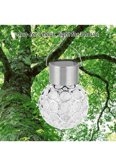 Yaozixa Güneş Enerjili Ip55 Su Geçirmez Beyaz Led Fonksiyonlu 5w 1.2v Bahçe/çardağı Dekoratif Asma Lambası