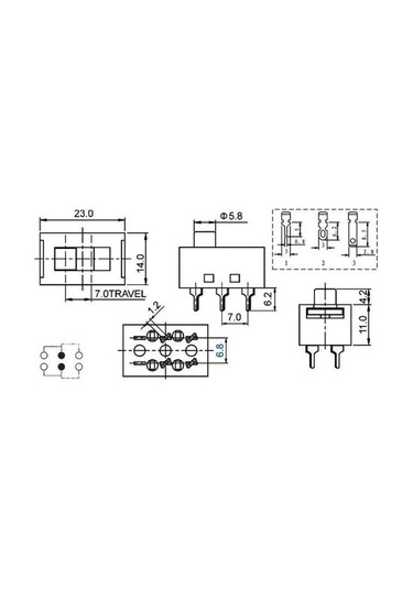 Çetinler Sürgülü Anahtar 6 Kontak 0-1 220v 8a Klasik