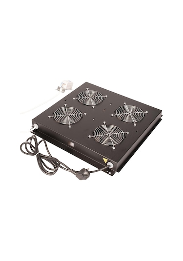 Lande 4 Fanlı Fan Modülü Termostatlı Siyah