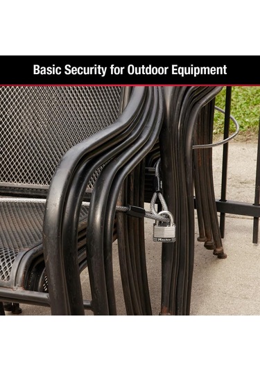 Master Lock 72dpf 15 Ft İlmekli Uçlu Örgülü Çelik Kablo Ve 3/8 In
